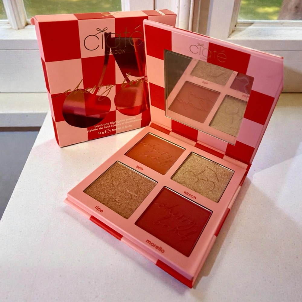 💎 Ciate London Cherry Bomb Blush & Highlighter Palette New In Box Full-Size